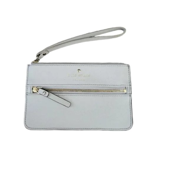 kate spade Handbags - Kate Spade Thin Wallet / Coin Purse Gray Leather